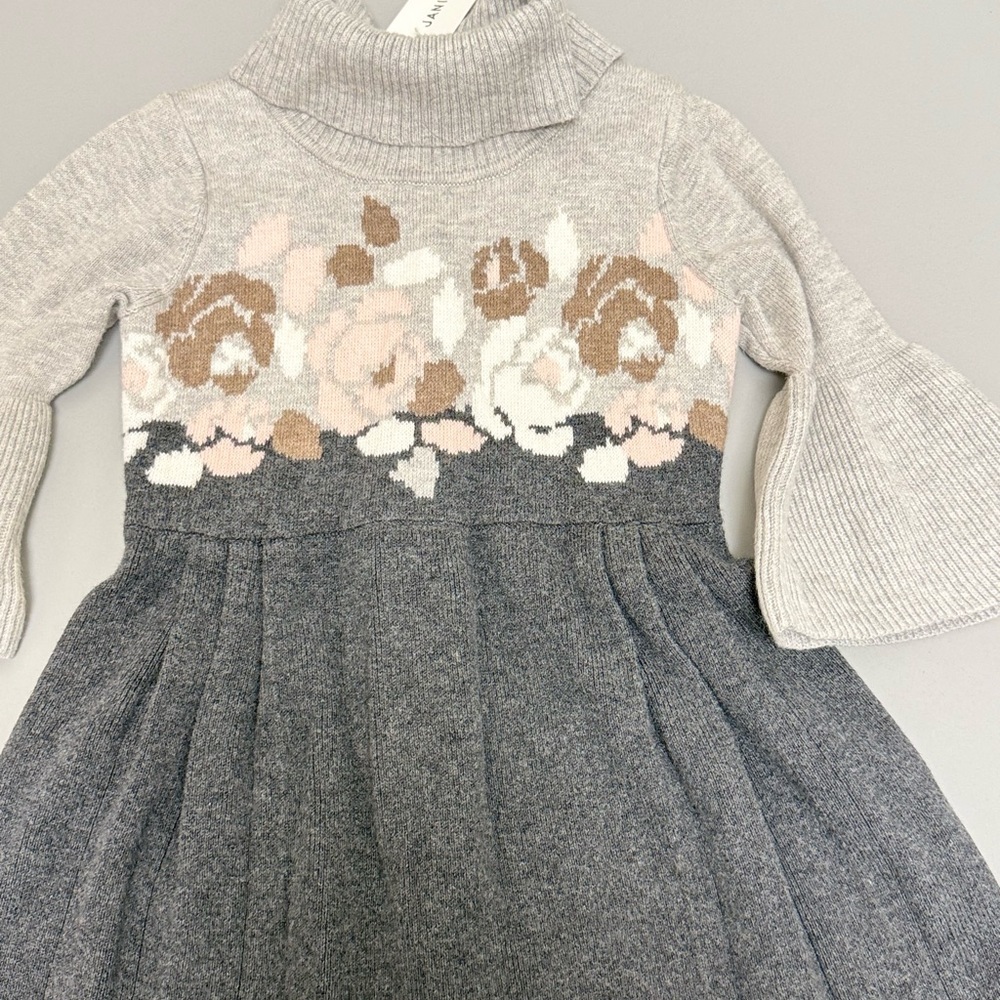 Janie and Jack dress size 18 to 24 months floral knit dress - Picture 3 of 9